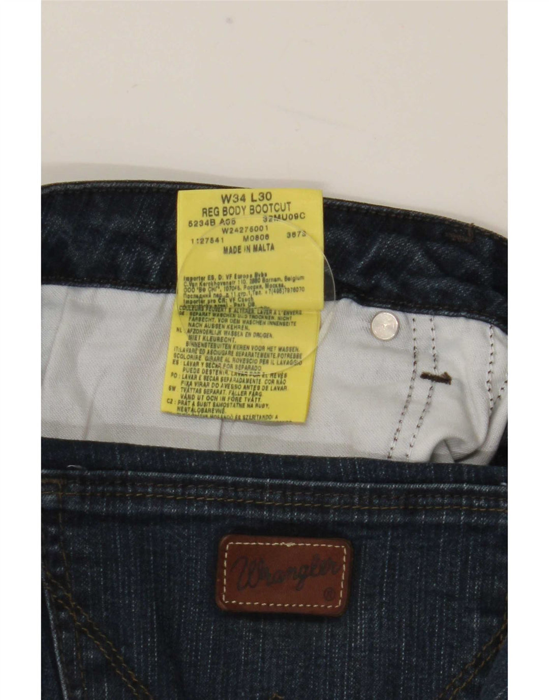 Wrangler feminino bootcut jeans W34 L30 azul marinho algodão