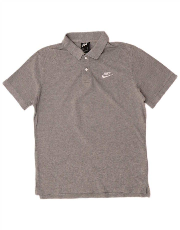 Camisa polo masculina Nike algodão cinza médio