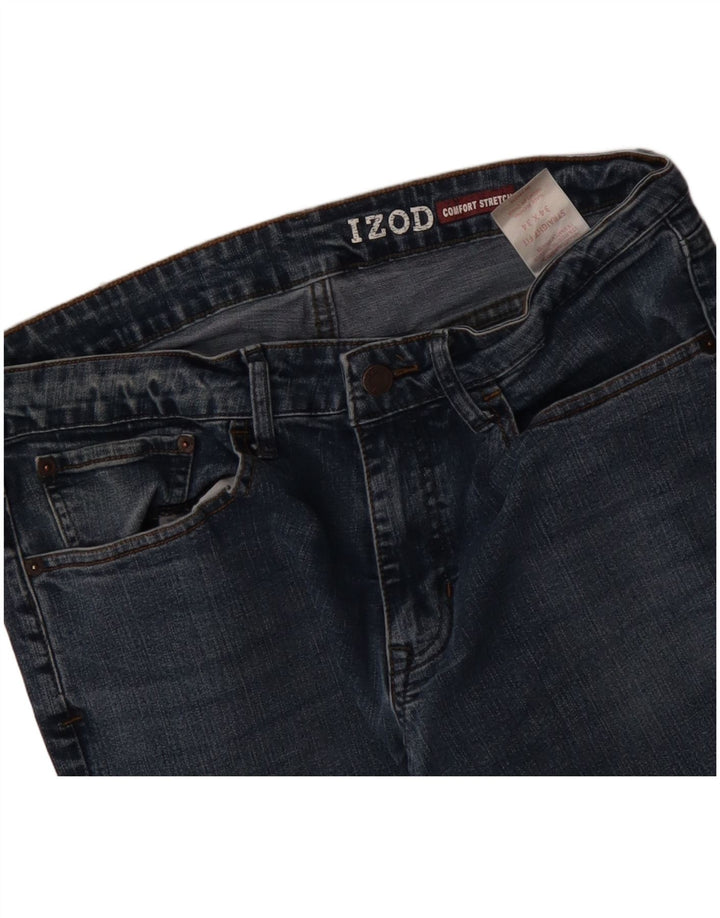 IZOD Masculino Comfort Stretch Jeans Reto W34 L34 Algodão Azul