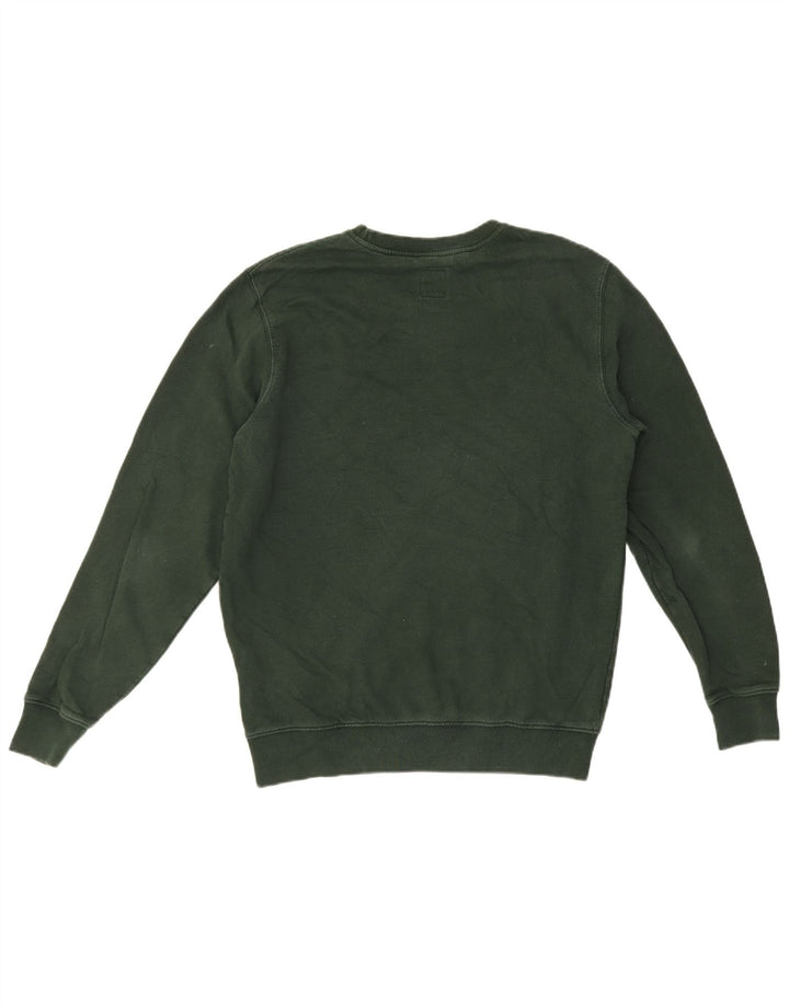 Vans Mens Graphic Moletom Jumper Pequeno Algodão Verde
