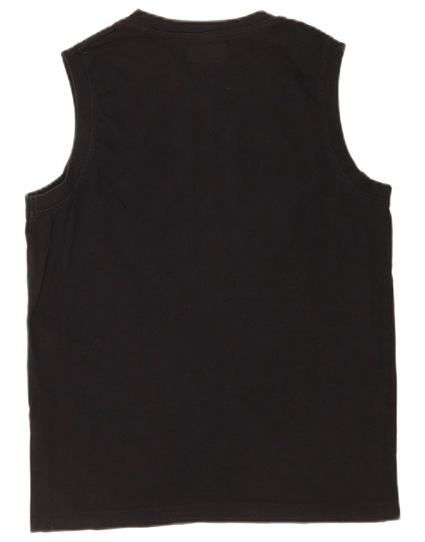Kappa Mens Graphic Vest Top Médio Algodão Preto