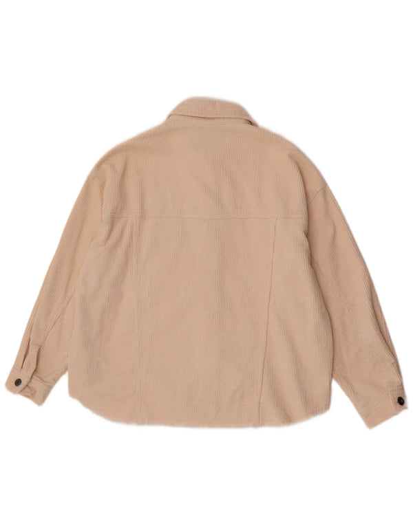 Jaqueta de veludo Zara feminina grande Reino Unido 6 XS Bege
