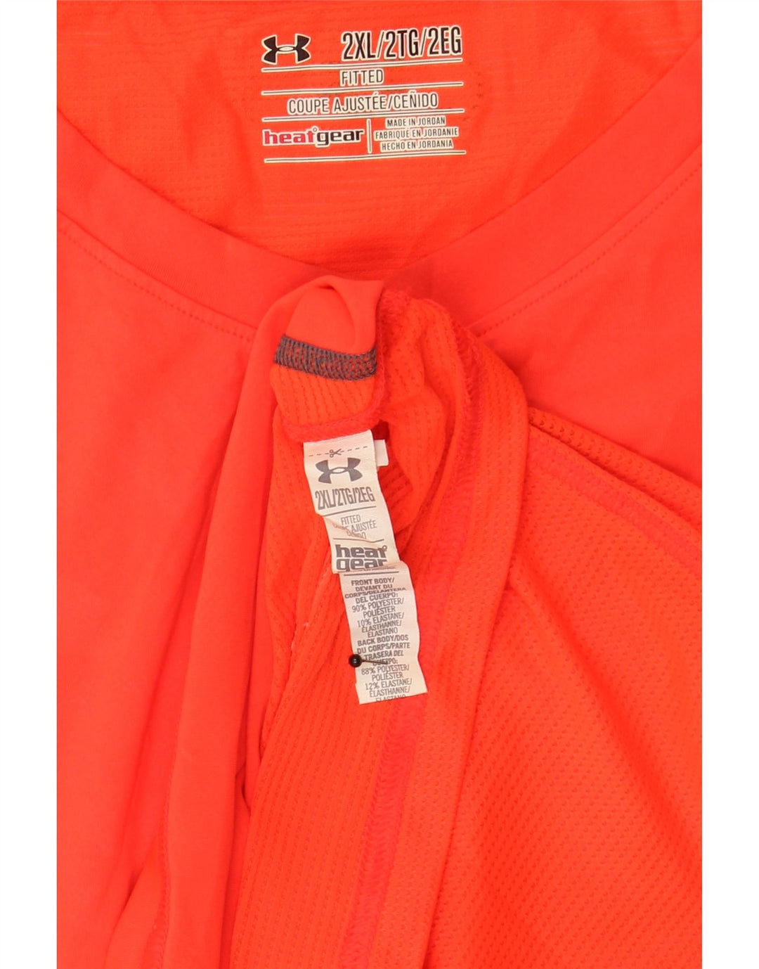 Under Armour Masculino Heat Gear Vest Top 2XL Poliéster Laranja