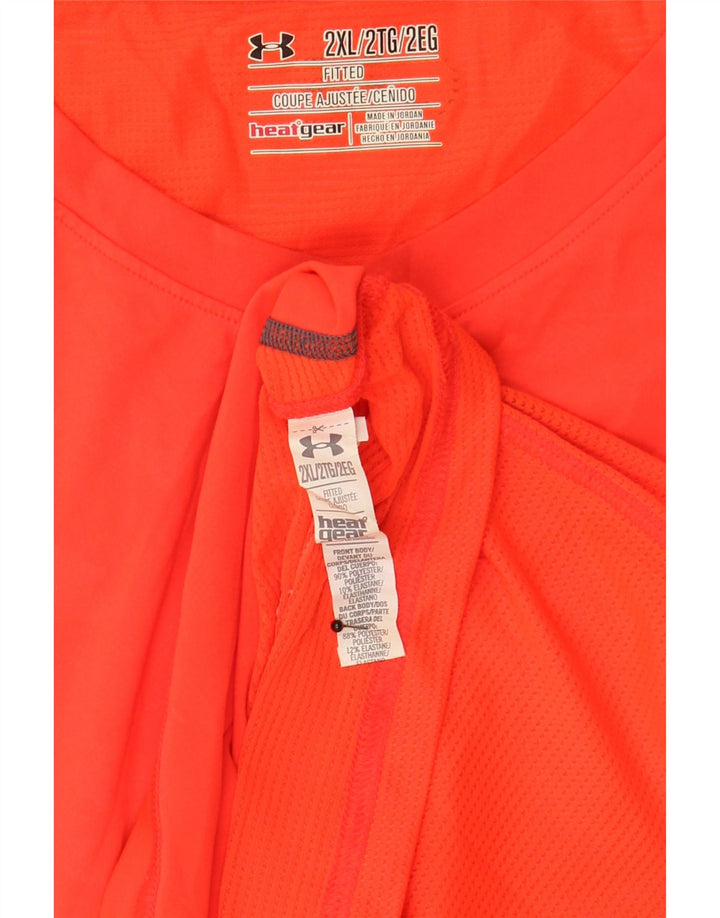 Under Armour Masculino Heat Gear Vest Top 2XL Poliéster Laranja