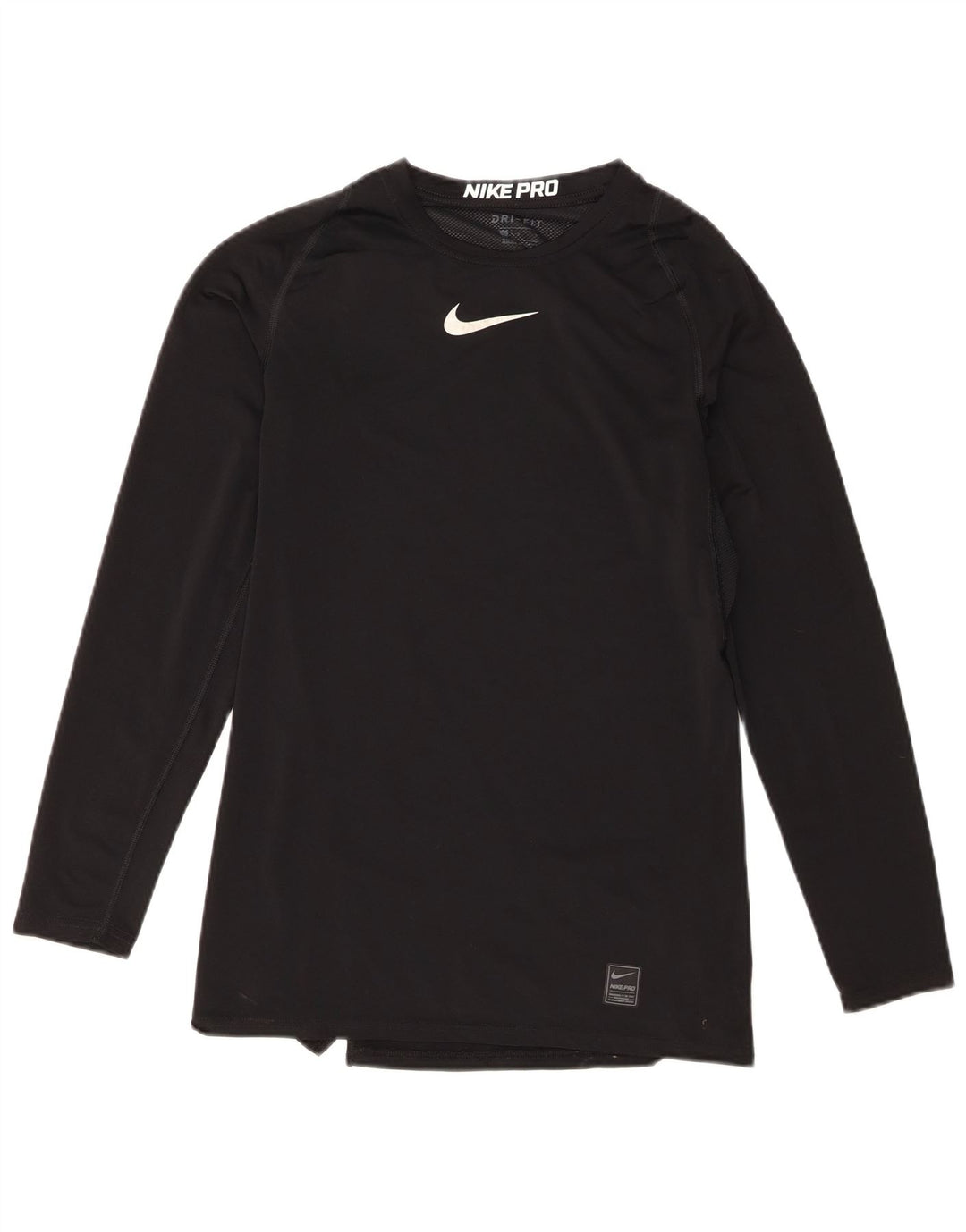 Top Nike Dri Fit Feminino Manga Longa UK 14 Grande Poliéster Preto