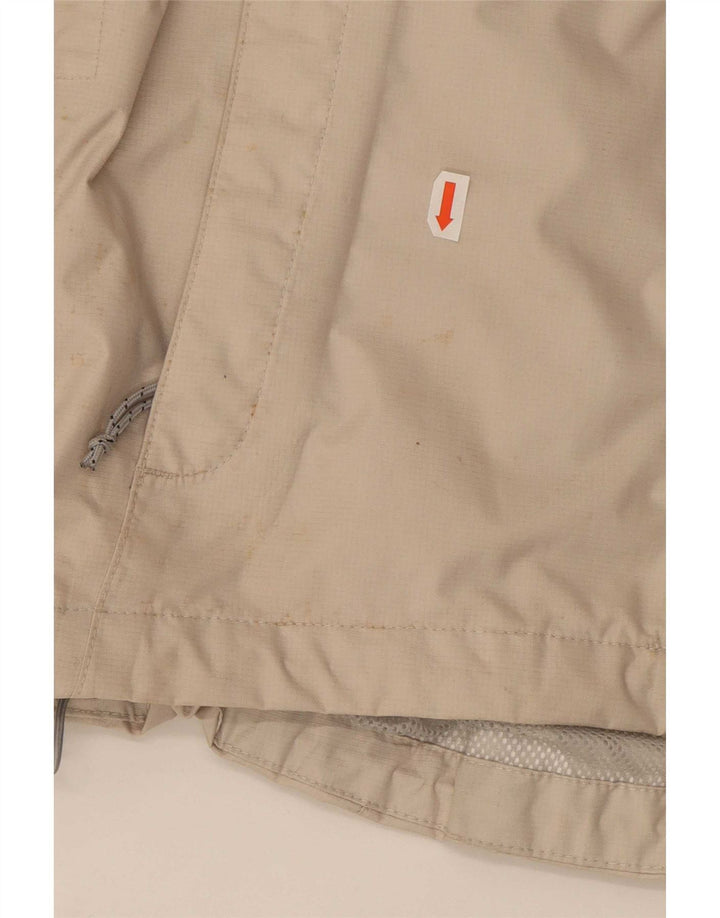 Jaqueta de chuva feminina com capuz grande The North Face Reino Unido 10 pequena bege nylon
