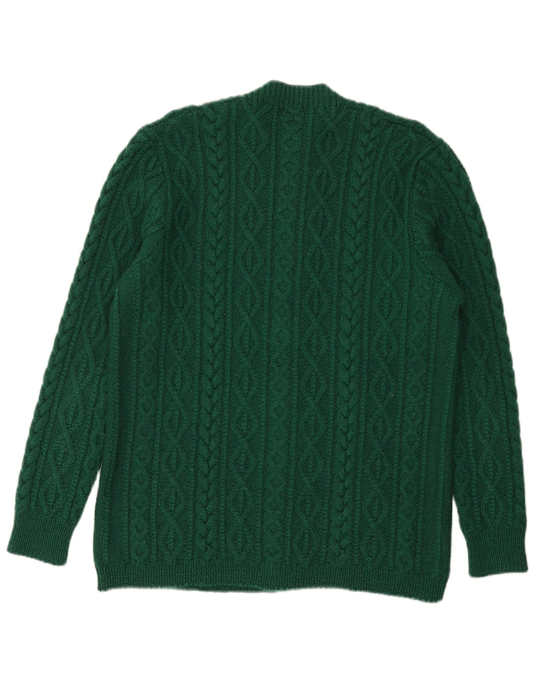 Suéter Cardigan Masculino Vintage Verde Médio