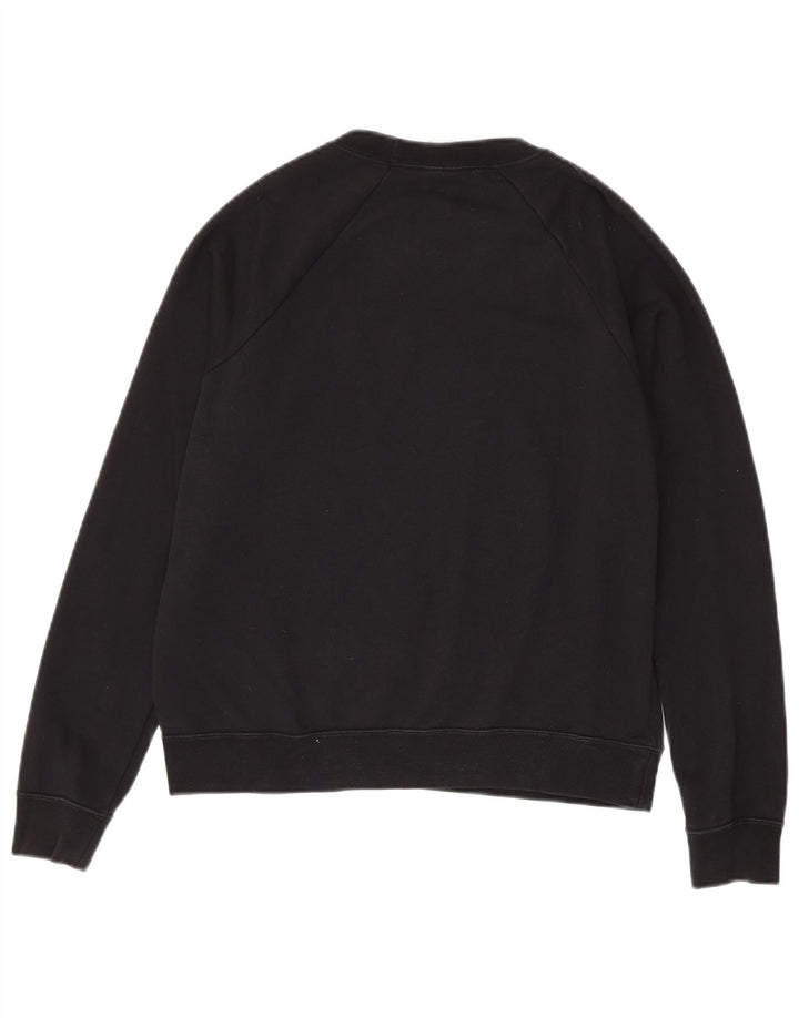 Nike feminino oversized moletom jumper reino unido 10 pequeno algodão preto