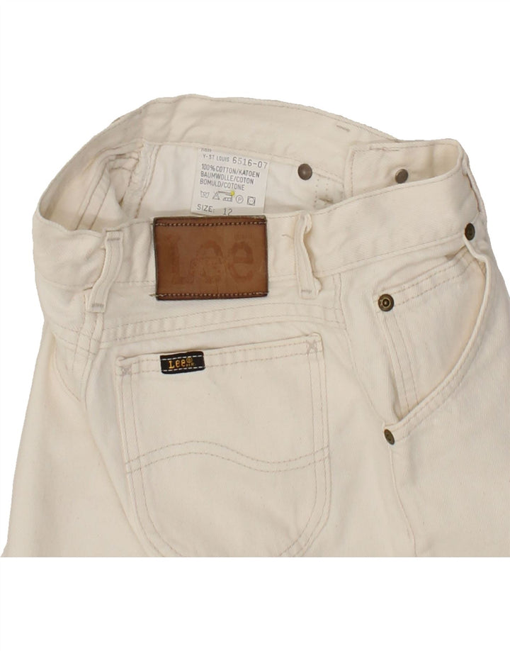 LEE Boys Denim Bermuda Shorts 11-12 Years W24  White Cotton Vintage Lee and Second-Hand Lee from Messina Hembry 