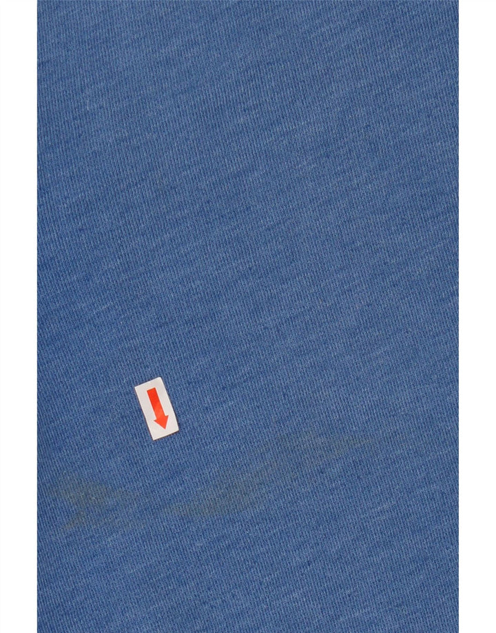 Suéter Superdry masculino com capuz gráfico grande algodão azul