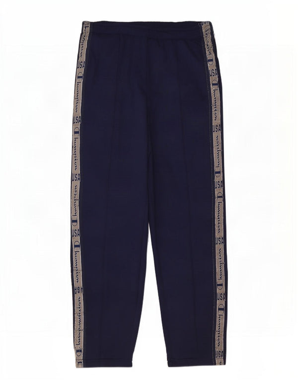 Calça de treino masculina Champion Graphic grande bloco colorido azul marinho