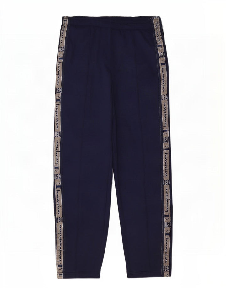 Calça de treino masculina Champion Graphic grande bloco colorido azul marinho