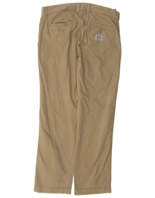 Calça Chino Reta Masculina Superdry XL W38 L33 Algodão Cáqui