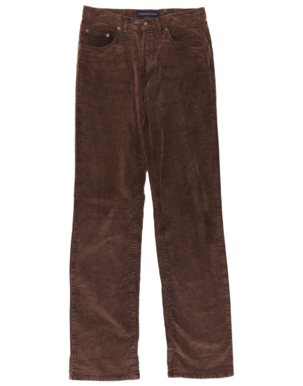 Trussardi Calça masculina reta casual W31 L33 algodão marrom