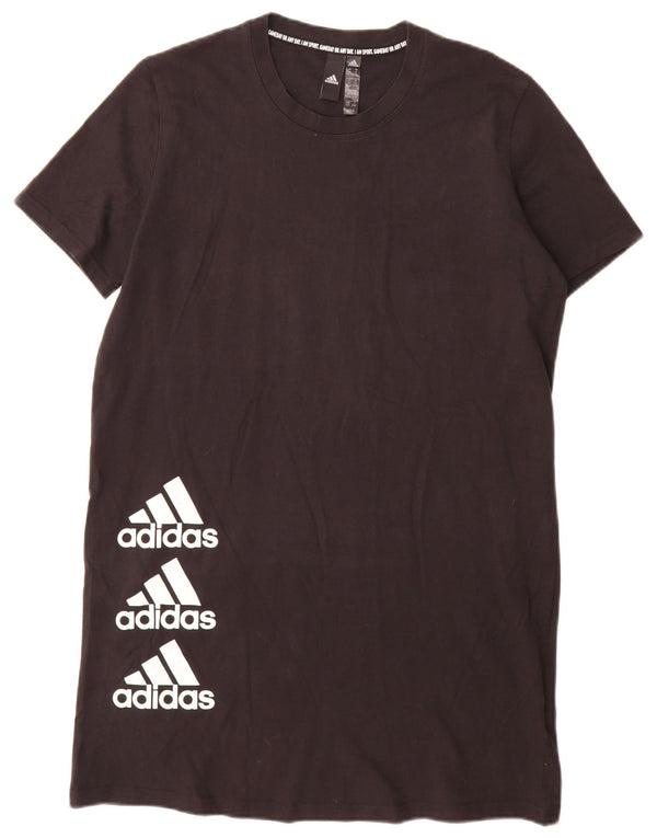 Adidas Camiseta Feminina Graphic Vestido UK 12/14 Médio Preto