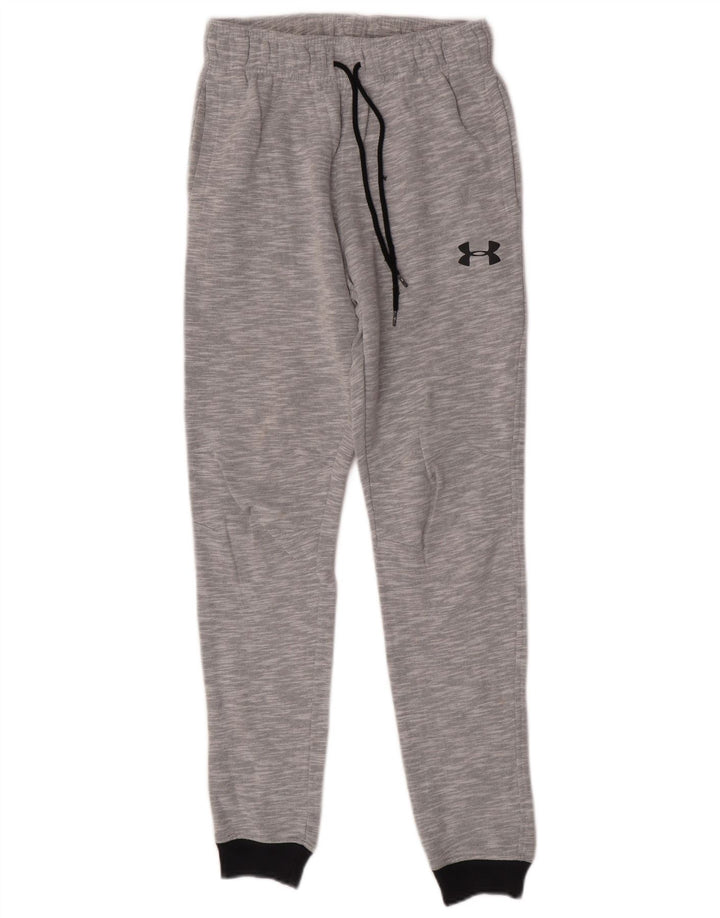 Calça de treino masculina Under Armour Cold Gear joggers pequena cinza manchada