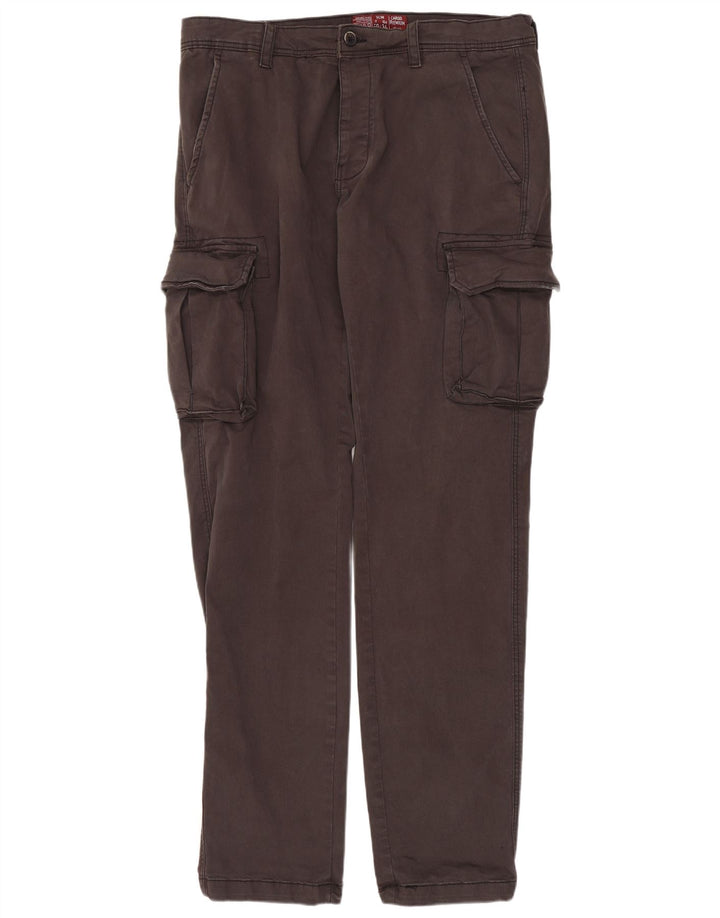 Calça cargo masculina OVS reta IT 50 grande W34 L33 algodão cinza