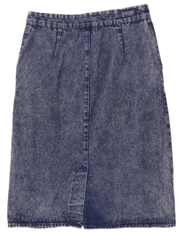 Saia jeans feminina vintage IT 44 médio W32 azul
