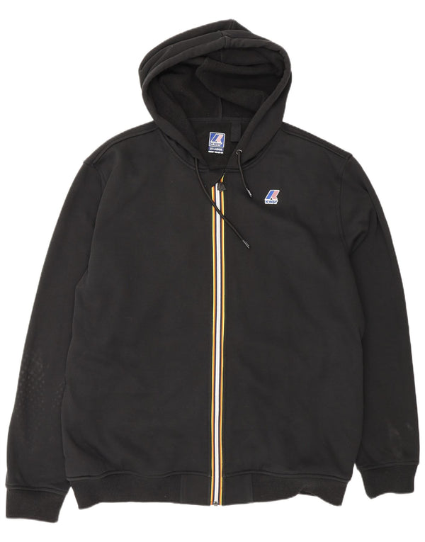 Suéter masculino com capuz e zíper K-Way 2XL poliéster preto