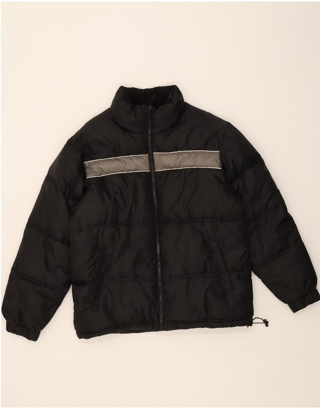 IDENTIC Mens Padded Jacket UK 40 Large Black Polyester Vintage Identic and Second-Hand Identic from Messina Hembry 