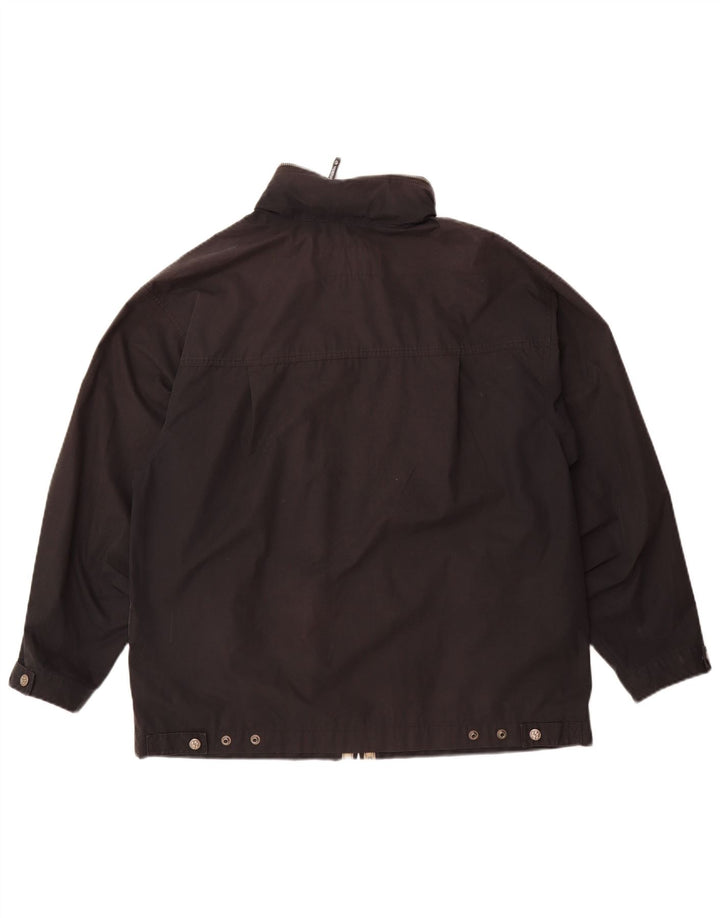 Jaqueta de chuva masculina Jack Wolfskin Reino Unido 40 grande poliéster preto