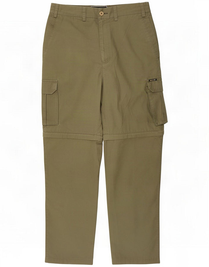 Bailo Calça cargo feminina reta IT 46 Grande W32 L29 Poliéster cáqui
