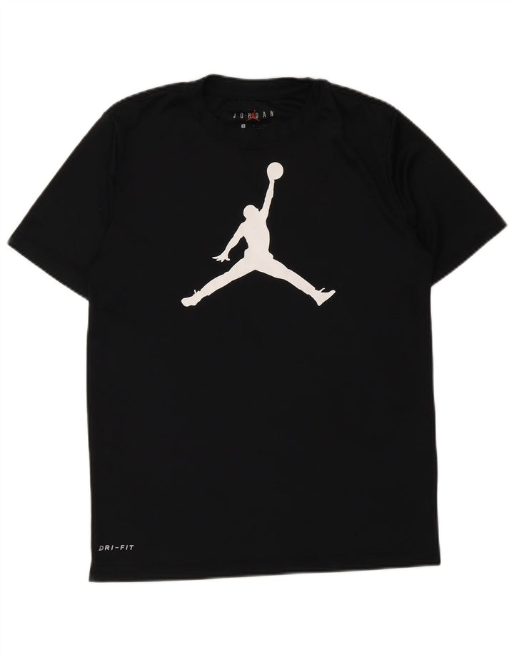Camiseta Jordan Boys Dri Fit Graphic 12-13 anos grande poliéster preto