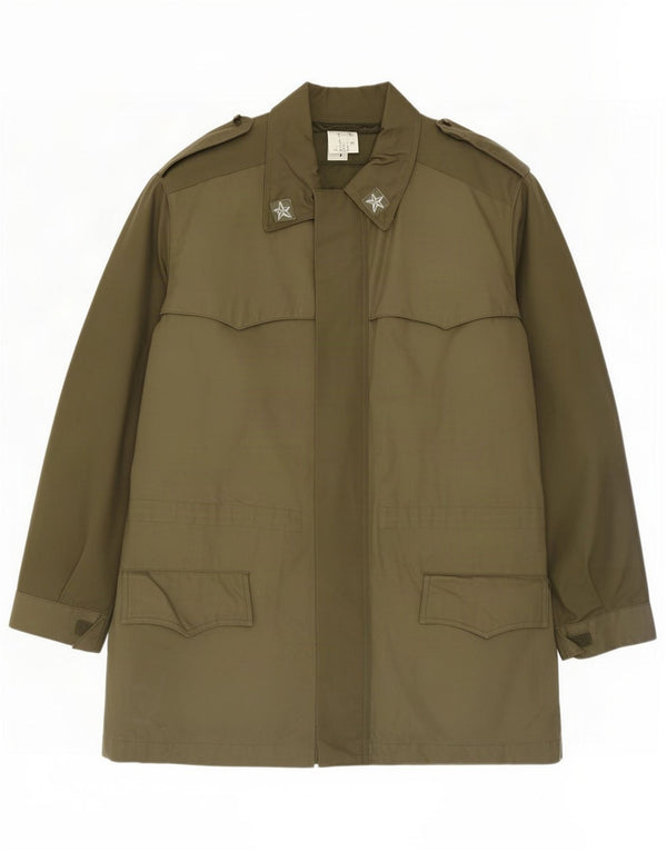 Jaqueta militar masculina vintage IT 52 XL algodão verde