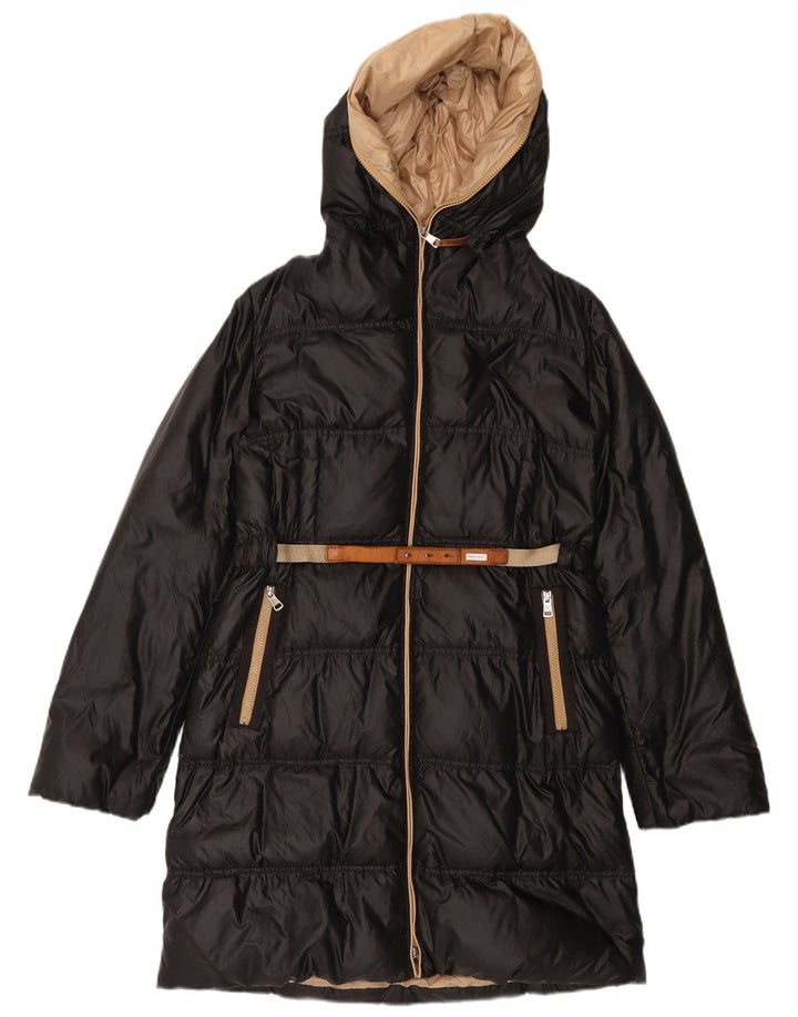 Casaco acolchoado com capuz feminino Henry Cottons IT 48 XL preto poliamida