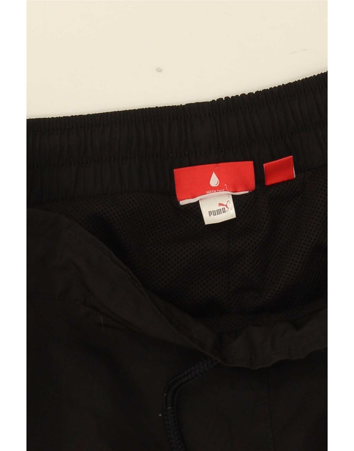 Calça de treino masculina Puma Joggers médio preto colorblock