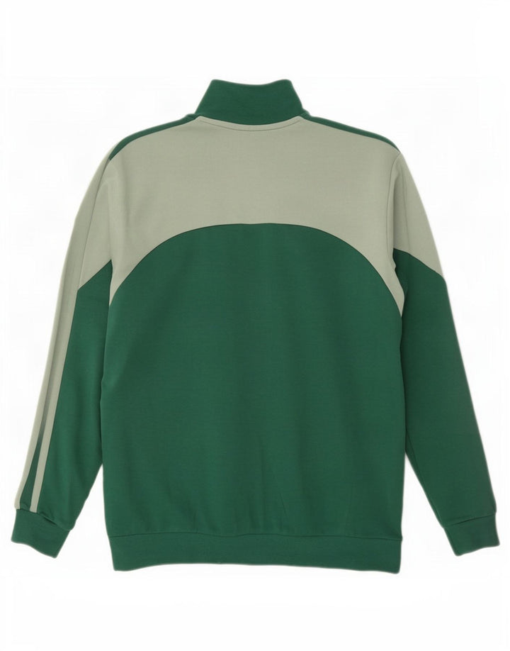 Jaqueta Adidas Mens Treino Top Verde Médio Algodão Colorblock