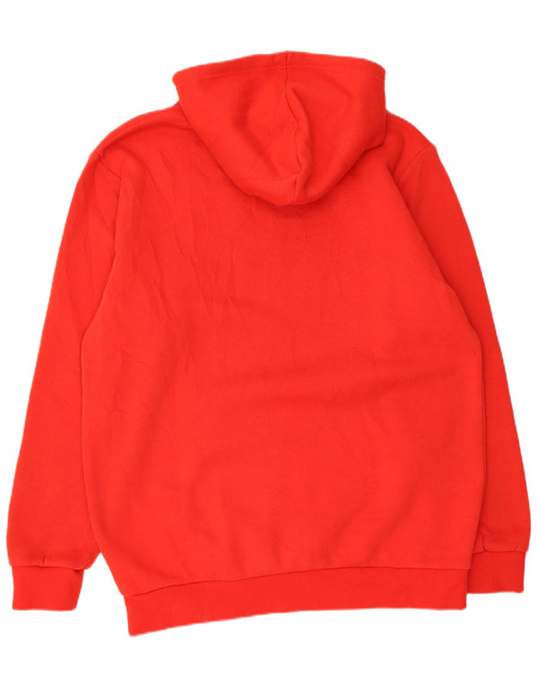 Adidas Mens Hoodie Jumper Grande Algodão Vermelho
