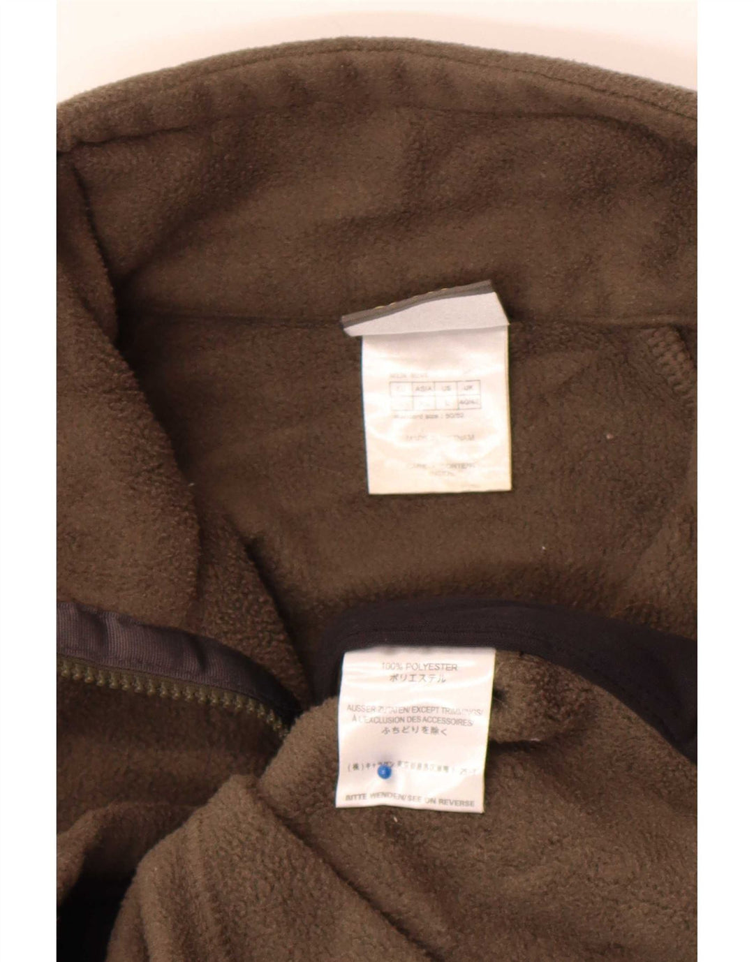 Jaqueta masculina de lã Jack Wolfskin Reino Unido 40/42 grande poliéster cáqui