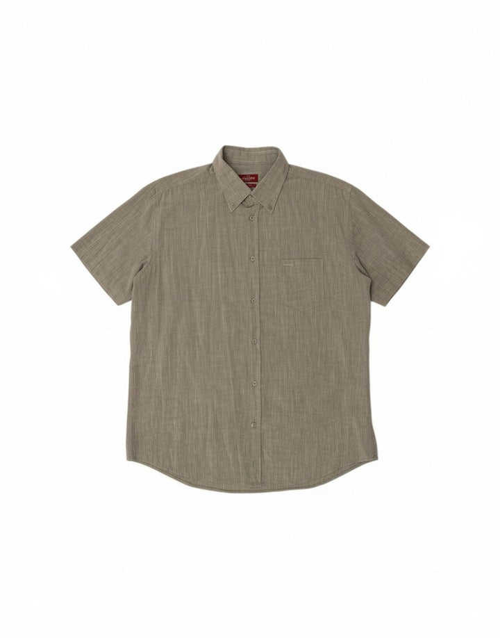 Camisa masculina de manga curta CARRERA Regular Fit XL verde