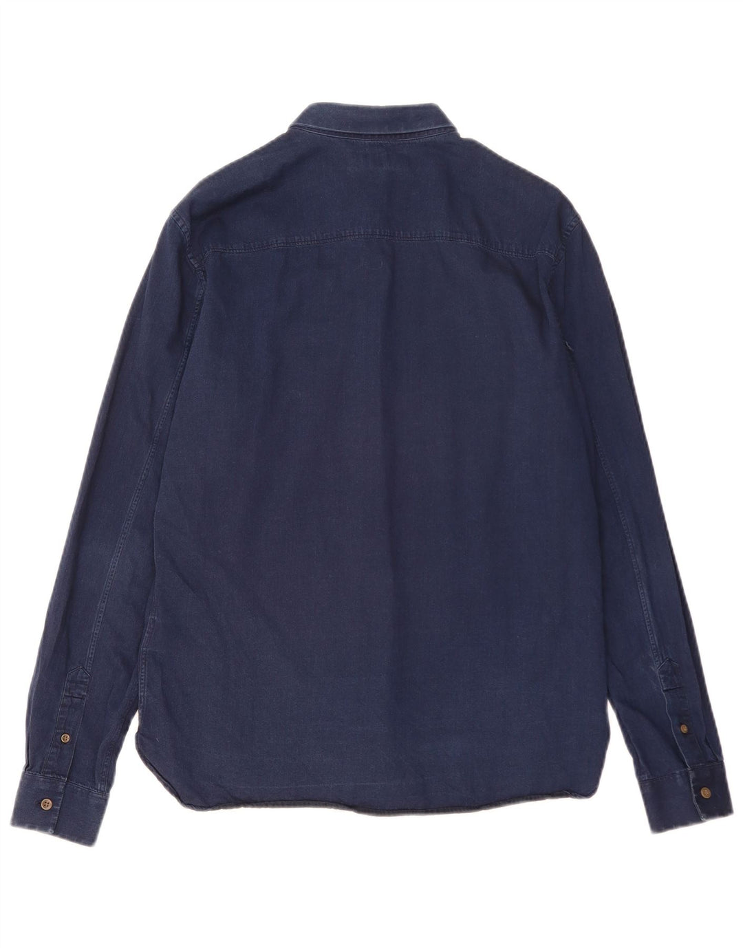 Camisa masculina All Saints de algodão azul marinho médio