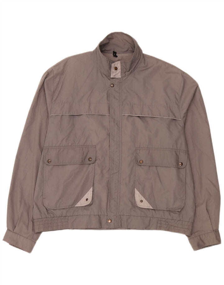 Jaqueta bomber masculina C&A IT 58 4XL cinza Colourblock poliéster
