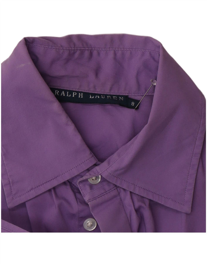 Ralph Lauren Camisa feminina de manga curta EUA 8 Médio Roxo
