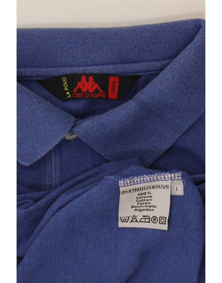 Camisa polo masculina Kappa grande algodão azul