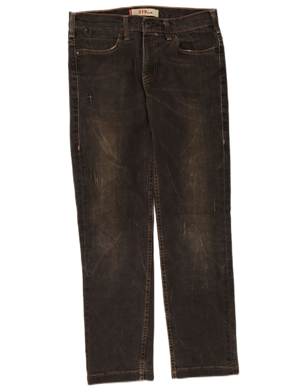 Calça jeans feminina Levi's 519 Slim W32 L28 algodão preto