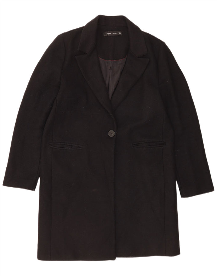 Sobretudo feminino Zara UK 18 XL lã preta