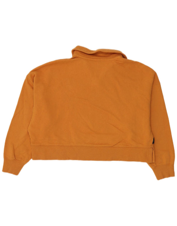 Puma feminino oversized crop polo neck moletom jumper UK 16 grande amarelo