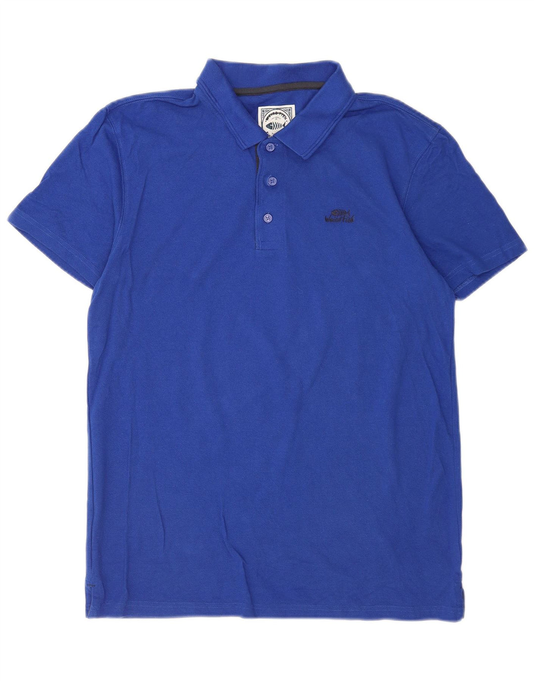 Camisa polo masculina Weird Fish azul médio