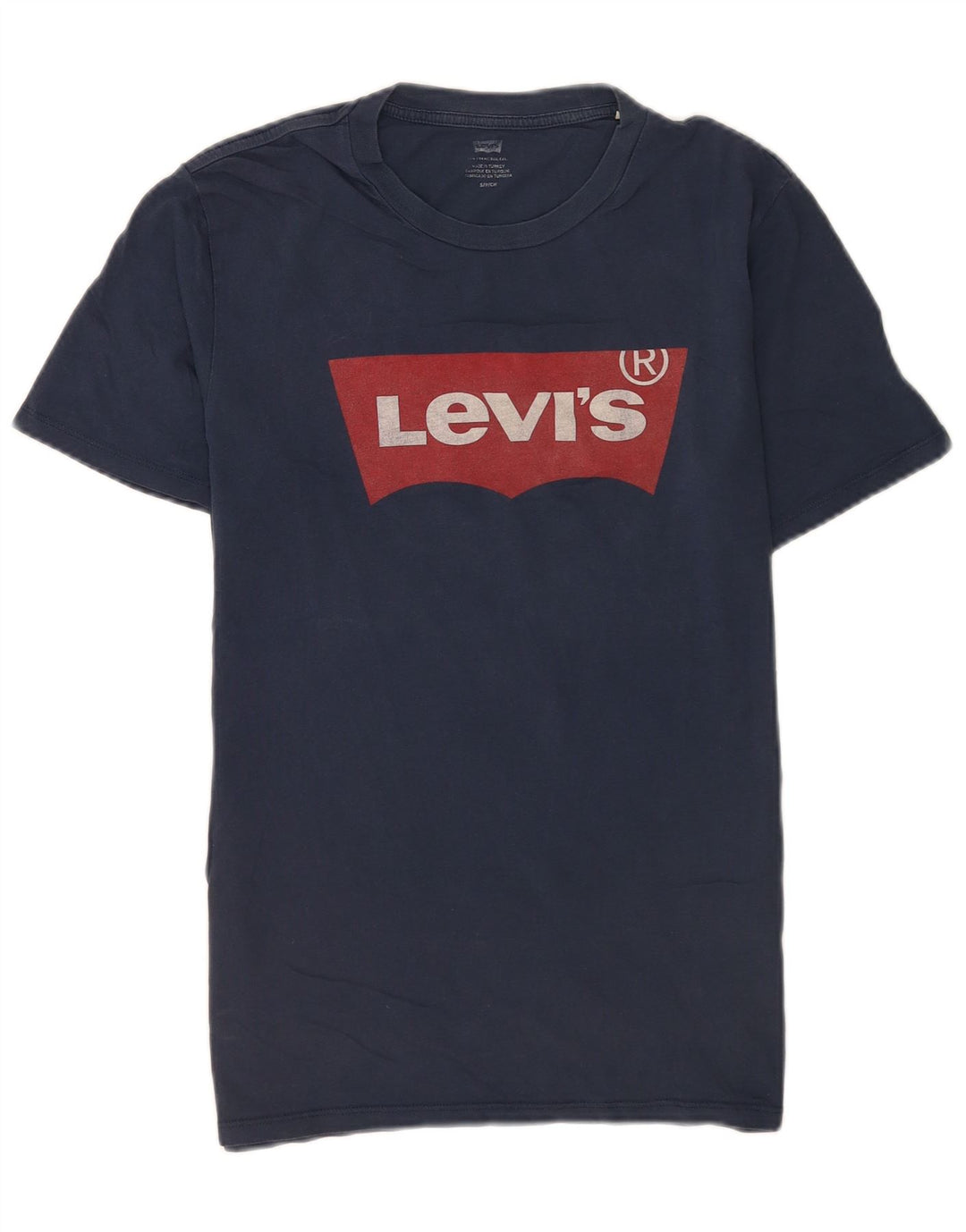 Camiseta gráfica masculina Levi's Top pequeno algodão azul marinho