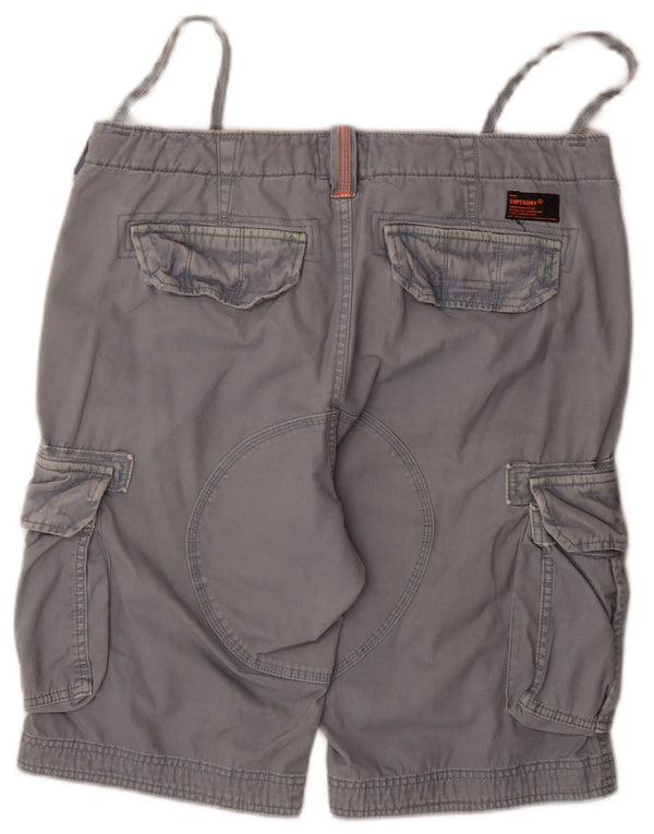 Superdry Mens Cargo Shorts W36 Grande Algodão Azul
