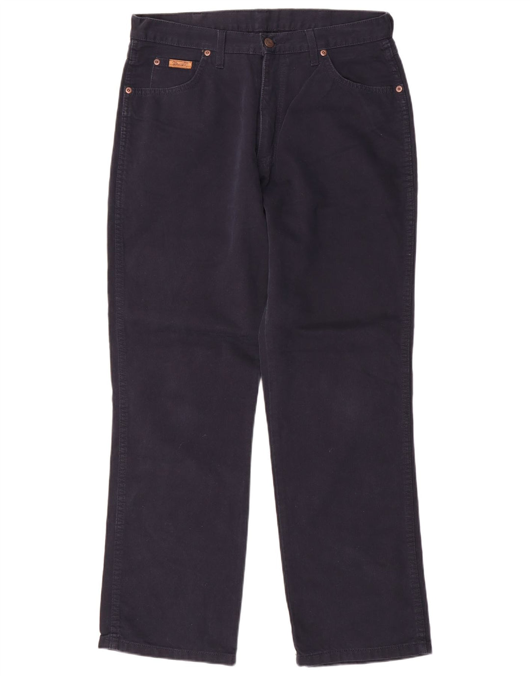 Calça casual reta masculina WRANGLER Ohio W34 L30 algodão azul marinho