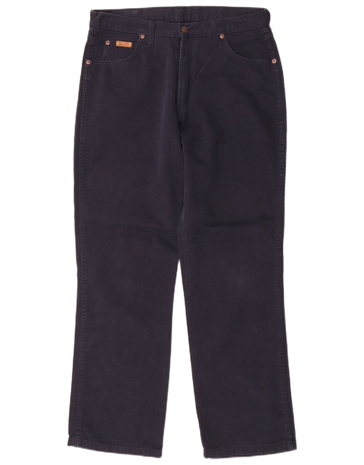 Calça casual reta masculina WRANGLER Ohio W34 L30 algodão azul marinho