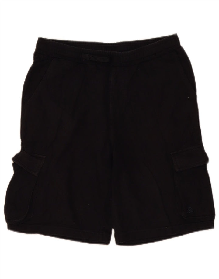 Shorts esportivos masculinos Benetton pequenos pretos