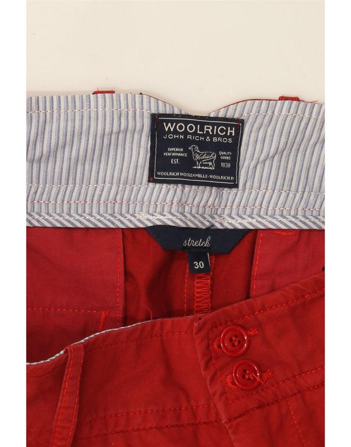 Calça chino reta feminina Woolrich W30 L27 vermelha