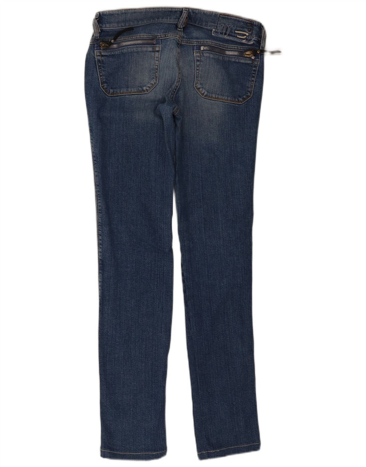 Diesel feminino jeans slim desgastado W27 L31 algodão azul