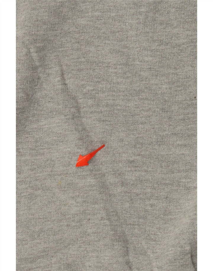 TOMMY HILFIGER Suéter masculino com capuz cinza médio algodão colorblock